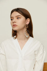 Statement Big Irregular Acrylic Long Circle Drop Earrings Jewellery